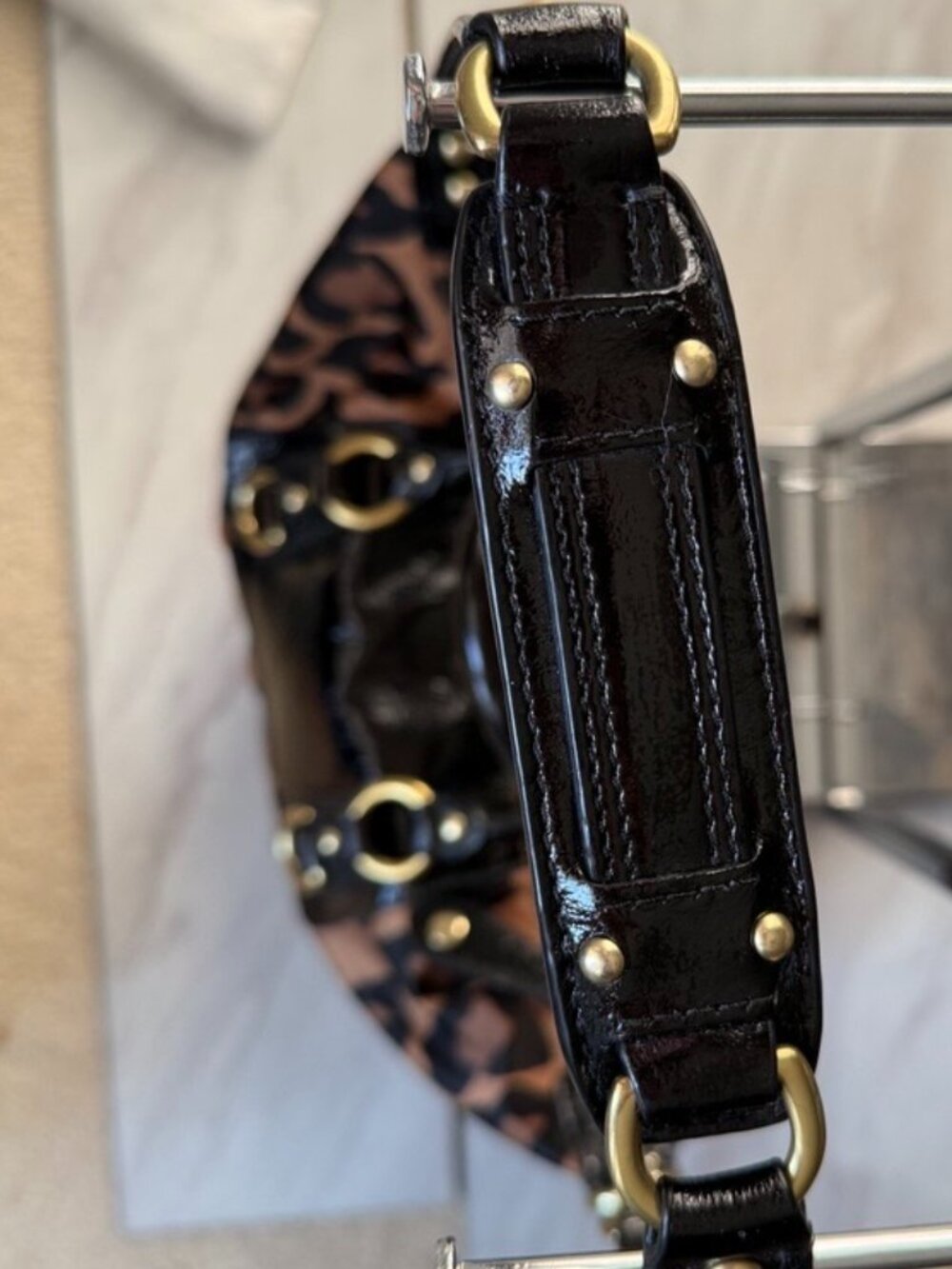 RARE & VINTAGE Coach Madison Sabrina Ocelot Satchel & Matching Wristlet - Picture 5 of 9